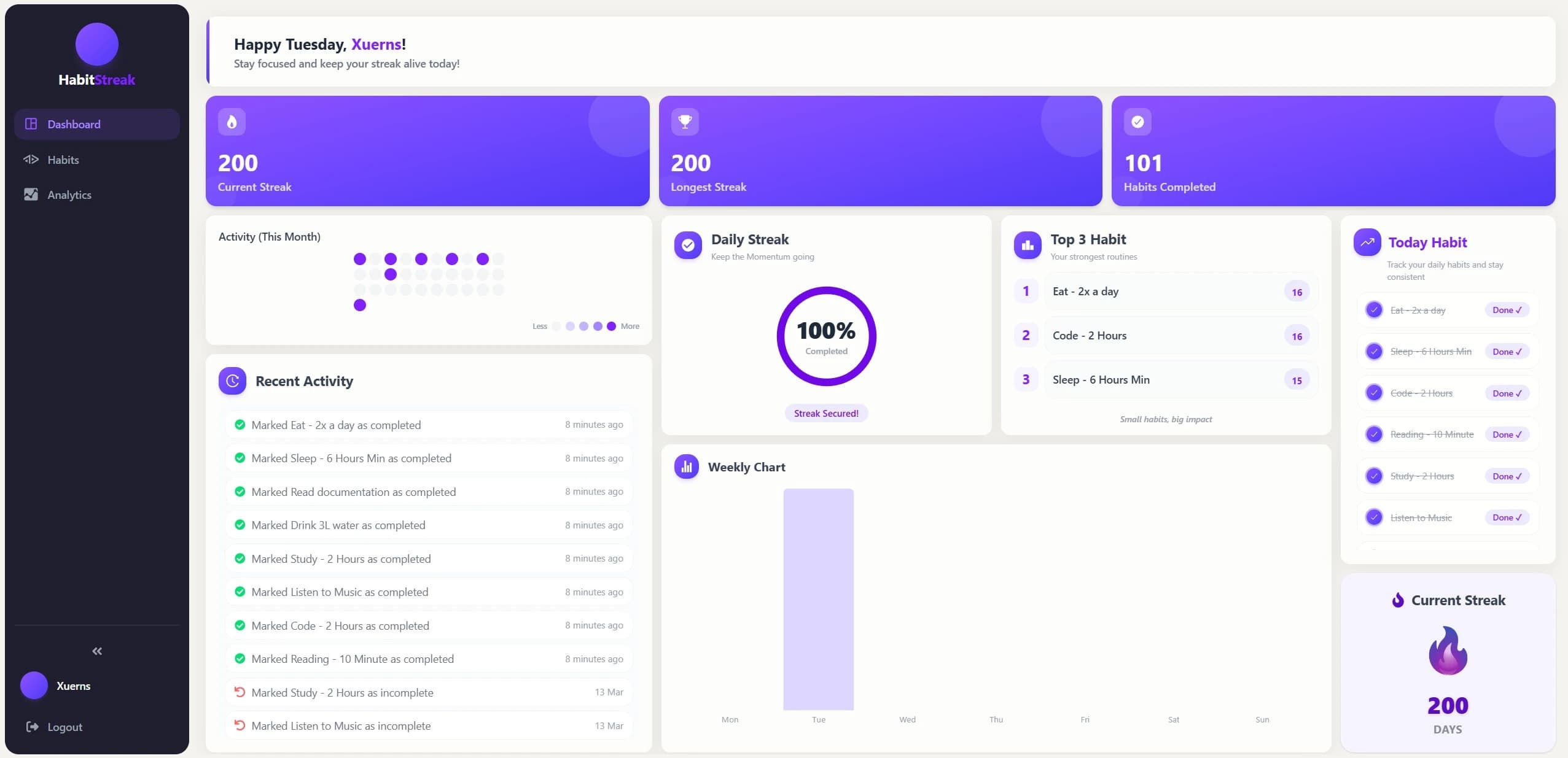 Habit Streak preview